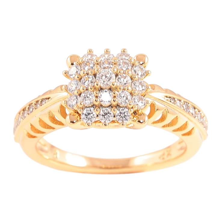 Кольцо Xuping Позолота 18K Инкрустация цирконием фото №9