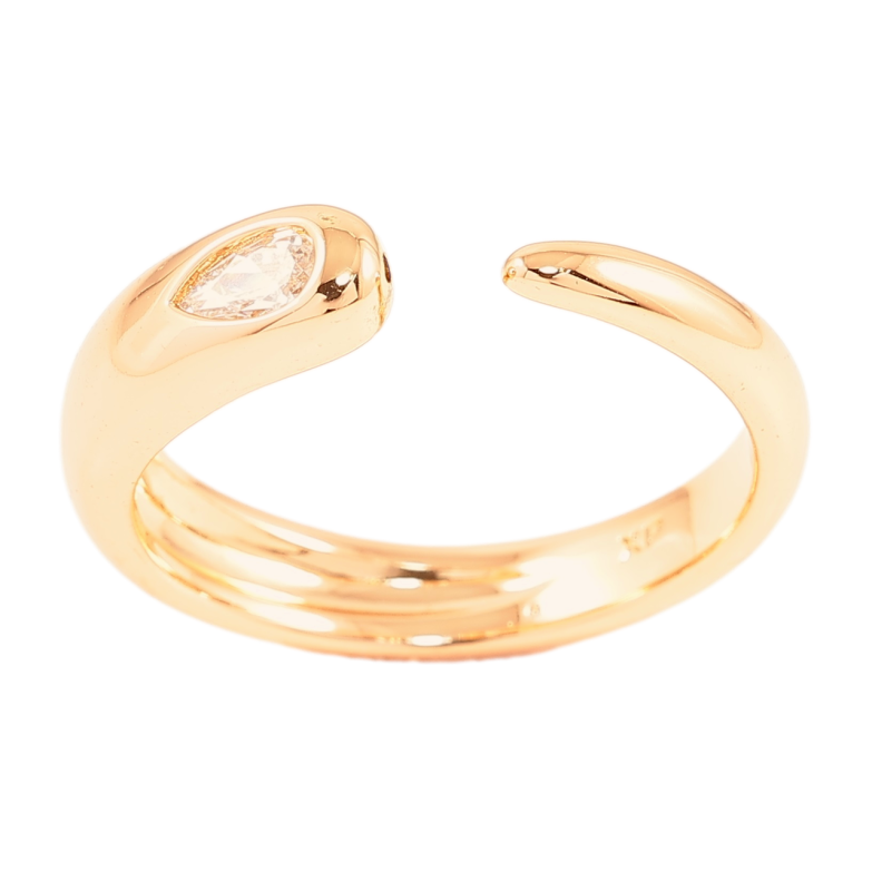 Кольцо Xuping Позолота 18K Разъемная шинка с фианитом фото №1