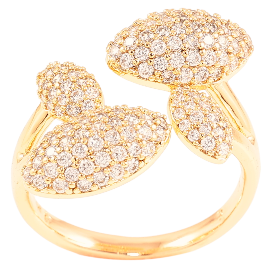 Кольцо Xuping Позолота 18K Инкрустация цирконием фото №1