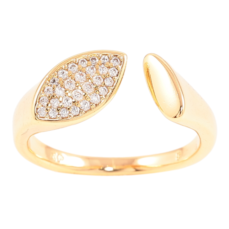 Кольцо Xuping Позолота 18K Разъемная шинка с цирконием фото №10