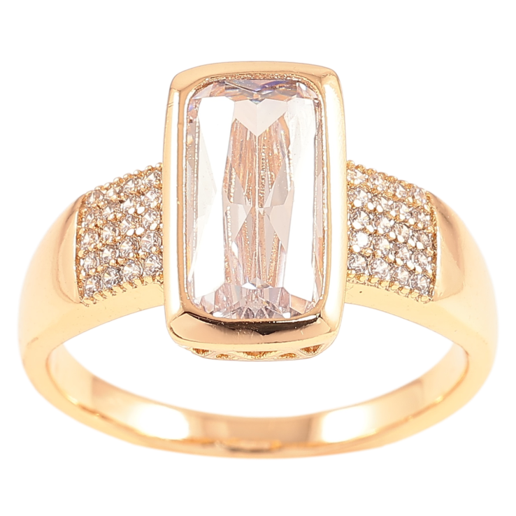 Кольцо Xuping Позолота 18K Фианит с инкрустацией цирконием фото №20