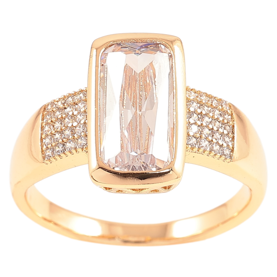 Кольцо Xuping Позолота 18K Фианит с инкрустацией цирконием фото №1