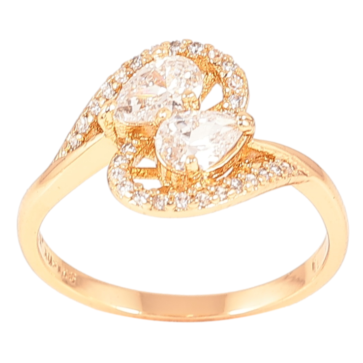 Кольцо Xuping Позолота 18K Узор с цирконием фото №24