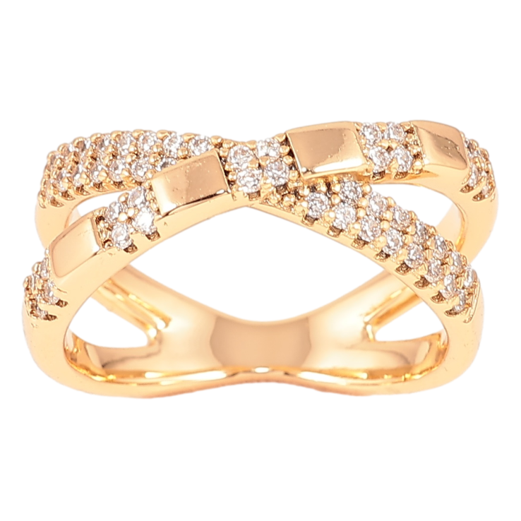 Кольцо Xuping Позолота 18K Инкрустация цирконием фото №24