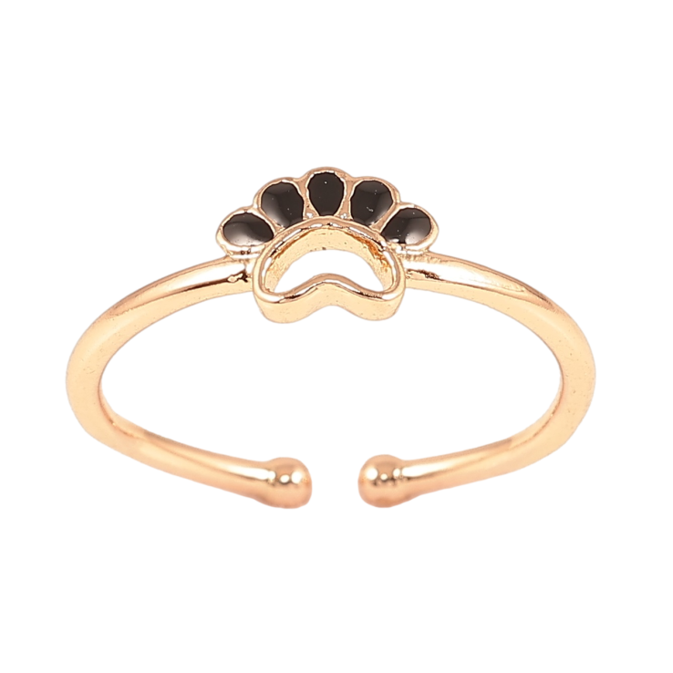 Каблучка Xuping Позолота 18K Візерунок з чорною емаллю фото №17