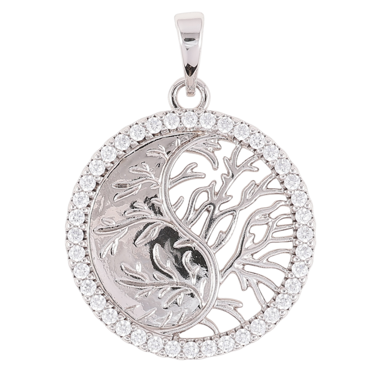 Кулон Xuping Родий Декоративный узор с цирконием для цепочки до 6мм фото №1