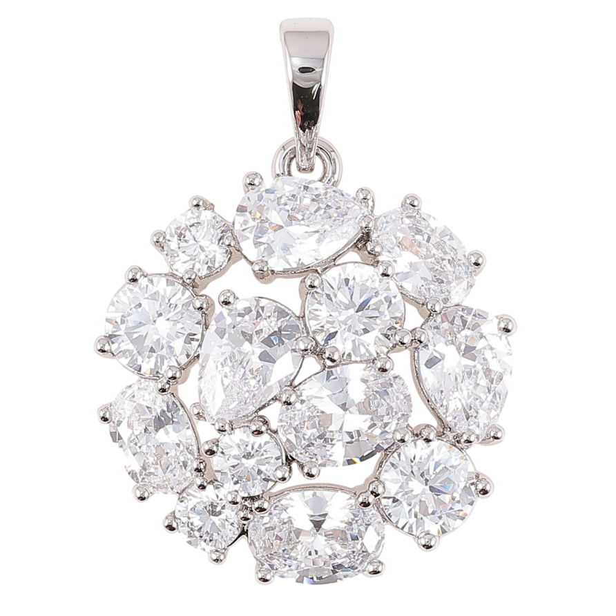 Кулон Xuping Родій «Розсип цирконію» для ланцюжка до 6мм фото №1