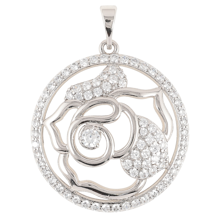 Кулон Xuping Родій «Квітковий візерунок з цирконієм» для ланцюжка до 5мм фото №24