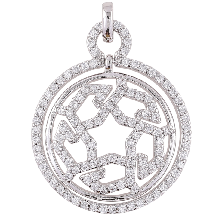 Кулон Xuping Родій «Візерунок з цирконієм» для ланцюжка до 2мм фото №2