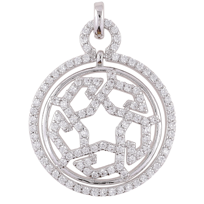 Кулон Xuping Родий Узор с цирконием для цепочки до 2мм фото №1