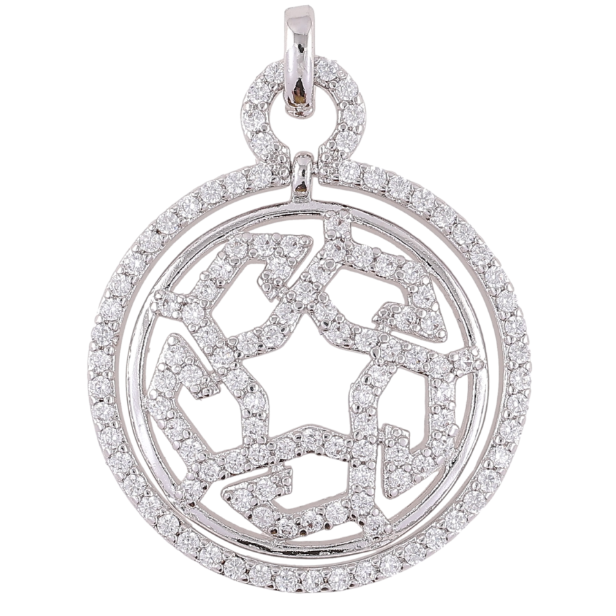 Кулон Xuping Родій «Візерунок з цирконієм» для ланцюжка до 2мм фото №1