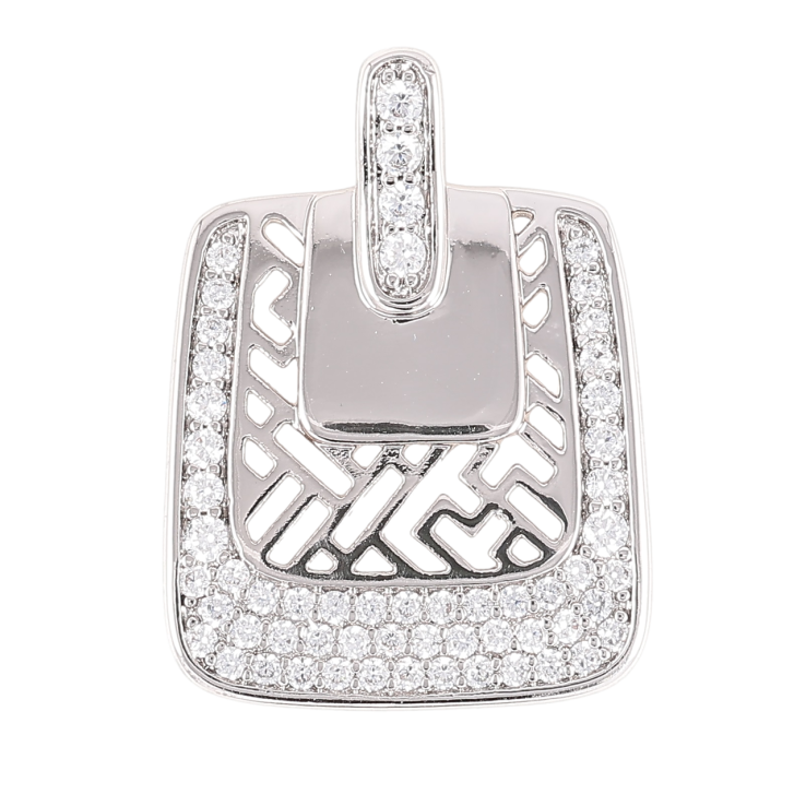 Кулон Xuping Родій «Різьблений візерунок з інкрустацією цирконієм» для ланцюжка до 2 мм фото №20