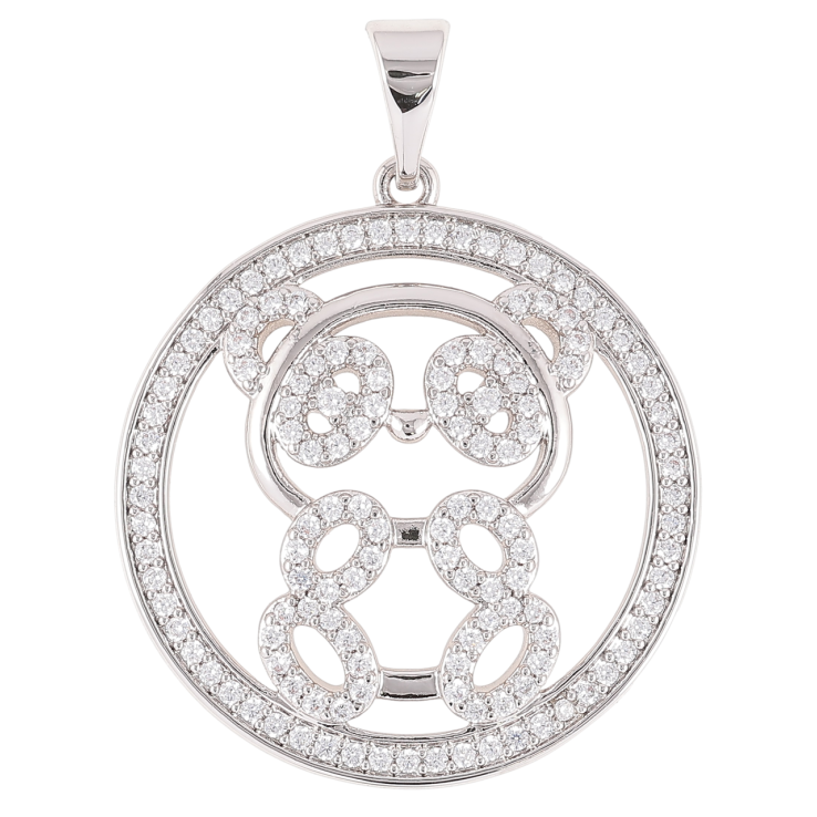 Кулон Xuping Родій «Панда з інкрустацією цирконієм» для ланцюжка до 7мм фото №21