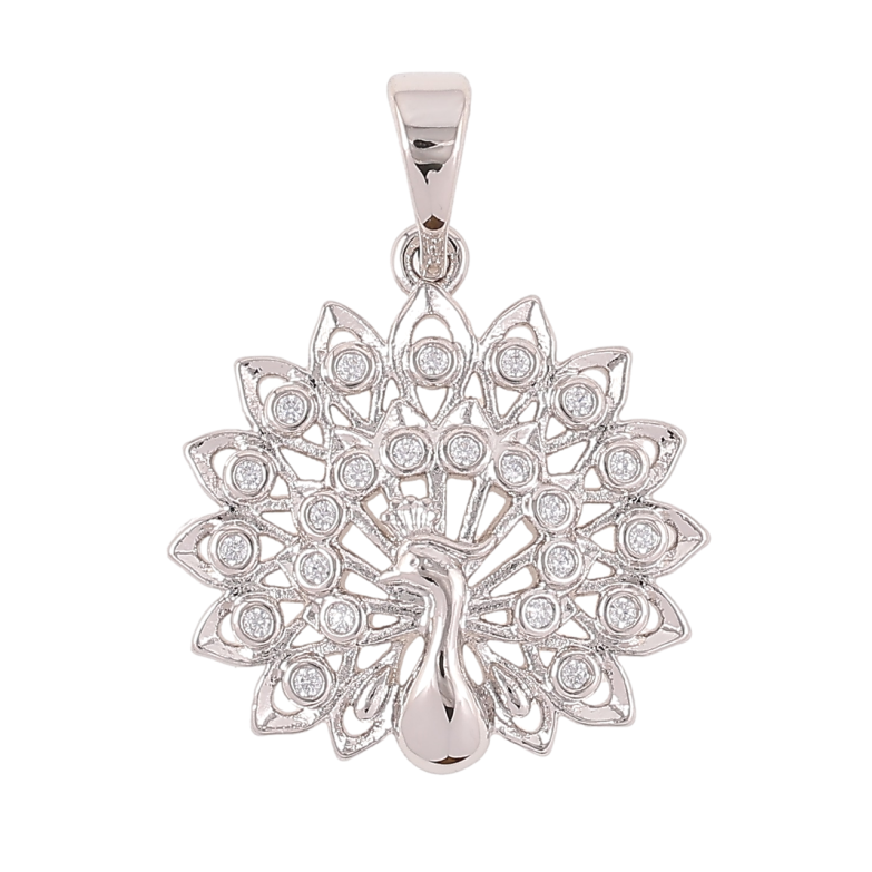 Кулон Xuping Родий Павлин для цепочки до 5мм фото №7