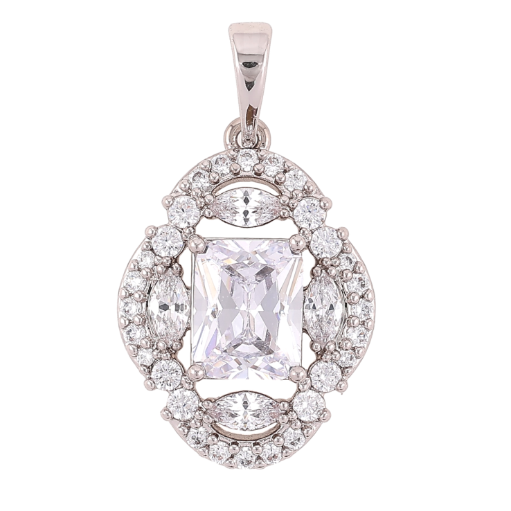 Кулон Xuping Родій «Інкрустація цирконієм» для ланцюжка до 6мм фото №6