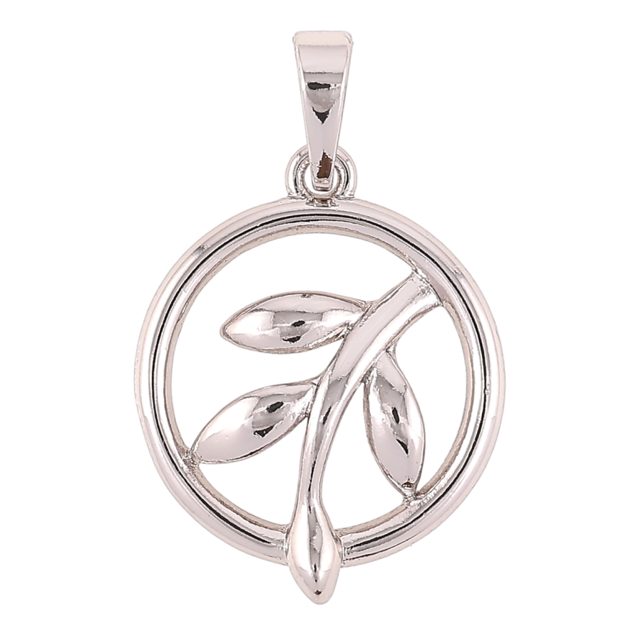 Кулон Xuping Родій «Гілочка в колечку» для ланцюжка до 5мм фото №1