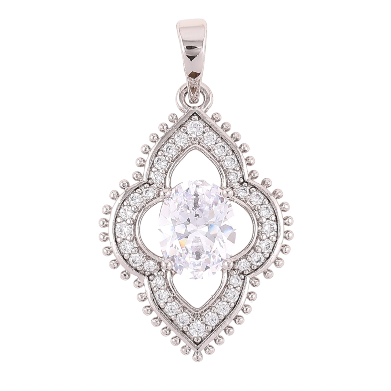 Кулон Xuping Родий Узор с цирконием для цепочки до 6мм фото №1