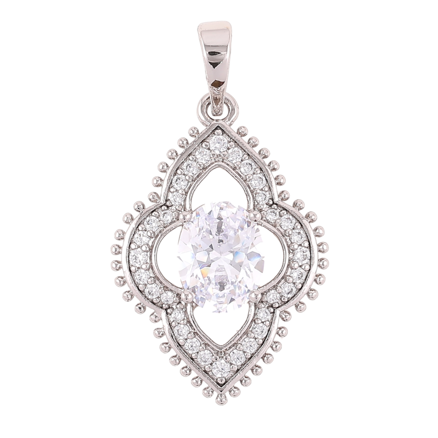 Кулон Xuping Родий Узор с цирконием для цепочки до 6мм фото №1