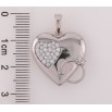 Кулон Xuping Родій Сердечко з цирконієм і каблучкою для заручин  для ланцюжка до 6мм фото №2