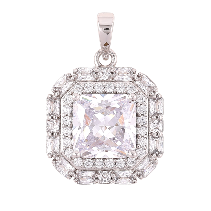 Кулон Xuping Родій «Інкрустація цирконієм» для ланцюжка до 6мм фото №5