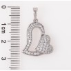 Кулон Xuping Родій «Сердечка з інкрустацією цирконієм» для ланцюжка до 6мм фото №2