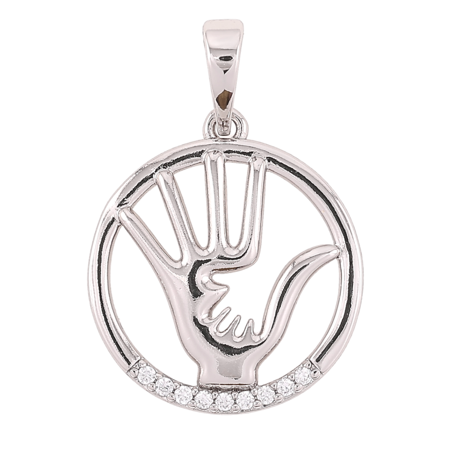 Кулон Xuping Родій «Долоньки» для ланцюжка до 6мм фото №1