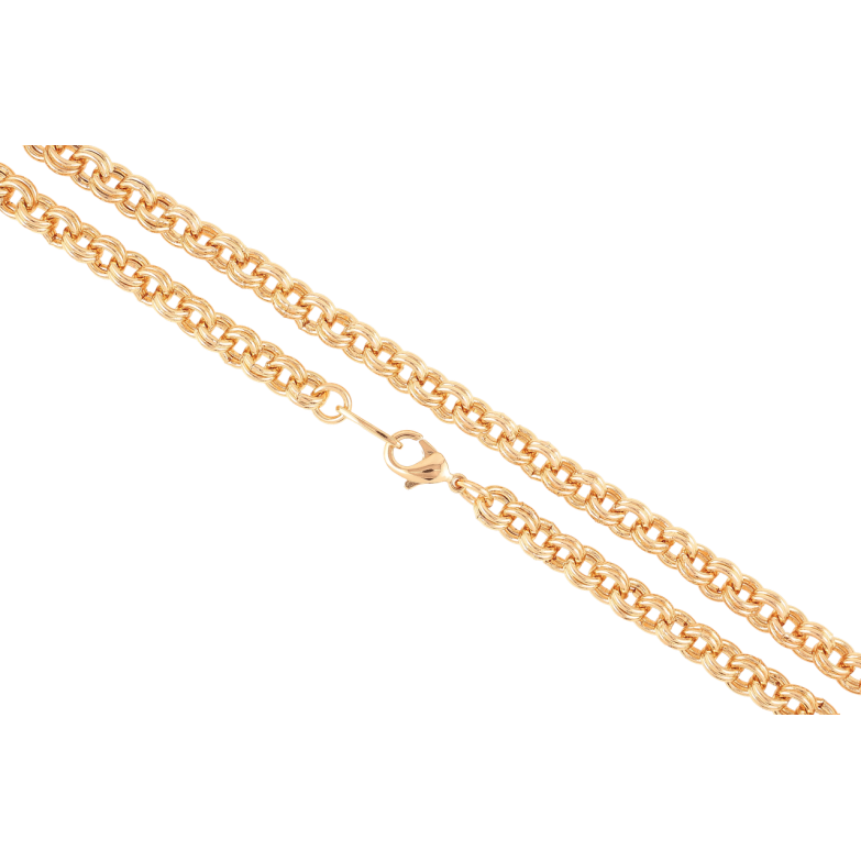 Ланцюжок Xuping Позолота 18K Плетіння «Бельцер» довжина 50см х 6мм фото №1