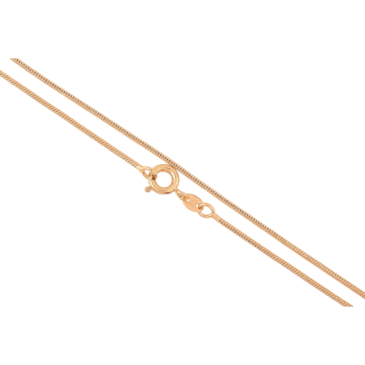 Ланцюжок Xuping Позолота 18K Плетіння «Ювелірний шнур з насічками» довжина 45см х 1мм фото №9