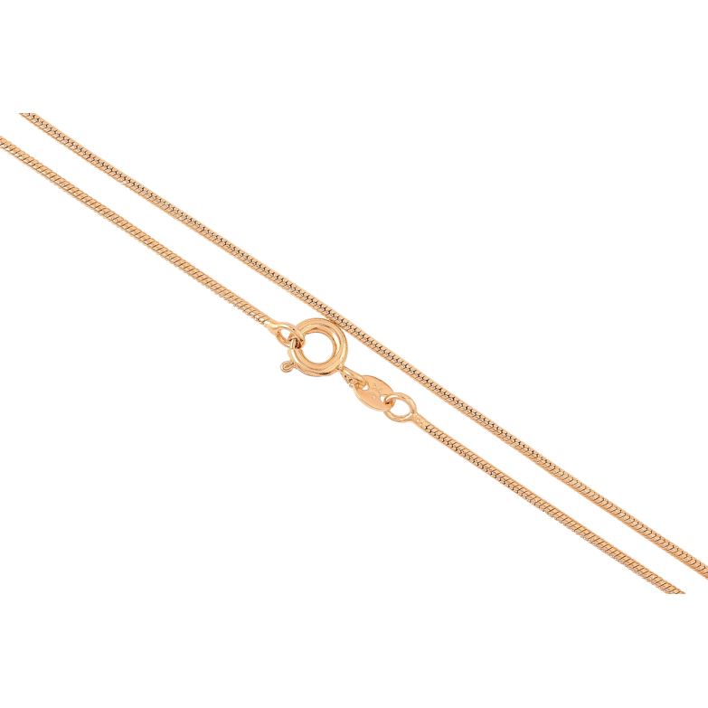 Ланцюжок Xuping Позолота 18K Плетіння «Ювелірний шнур з насічками» довжина 45см х 1мм фото №1