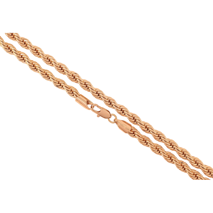 Ланцюжок Xuping Позолота 18K Плетіння «Мотузка» довжина 50см х 5мм фото №20