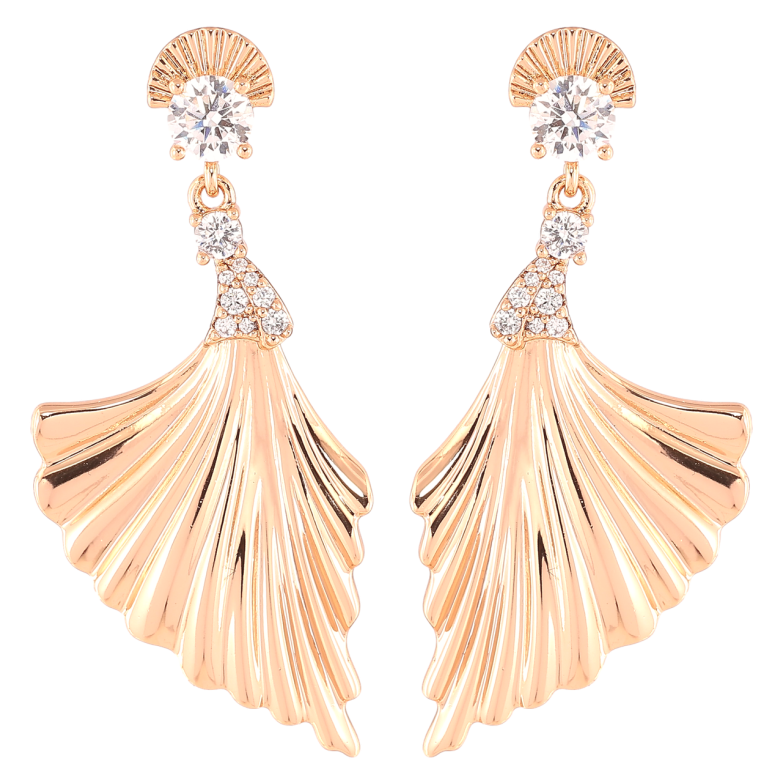 Сережки Xuping Позолота 18K пусети «Декоративні підвіски з цирконієм» фото №3