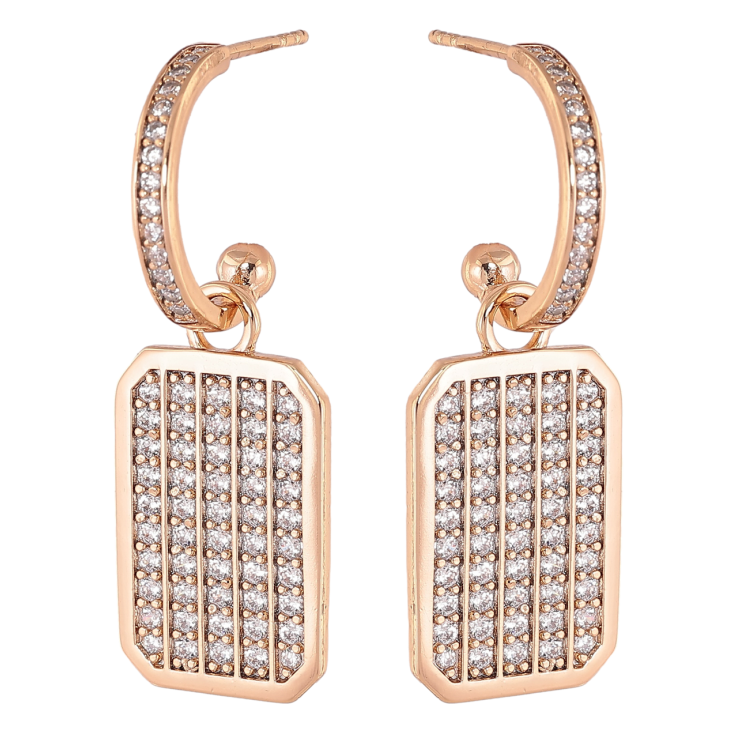 Сережки Xuping Позолота 18K пусети «Підвіски з інкрустацією цирконієм» 2 в 1 фото №23