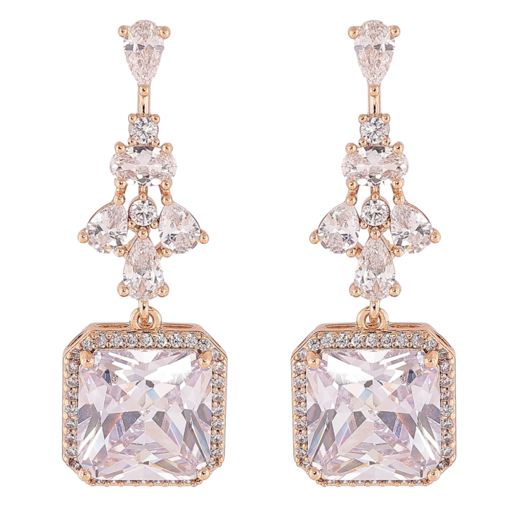 Сережки Xuping Позолота 18K пусети «Витончені підвіски з цирконієм і фіанітами» фото №3 Сережки Xuping Позолота 18K пусети «Витончені підвіски з цирконієм і фіанітами» фото №3