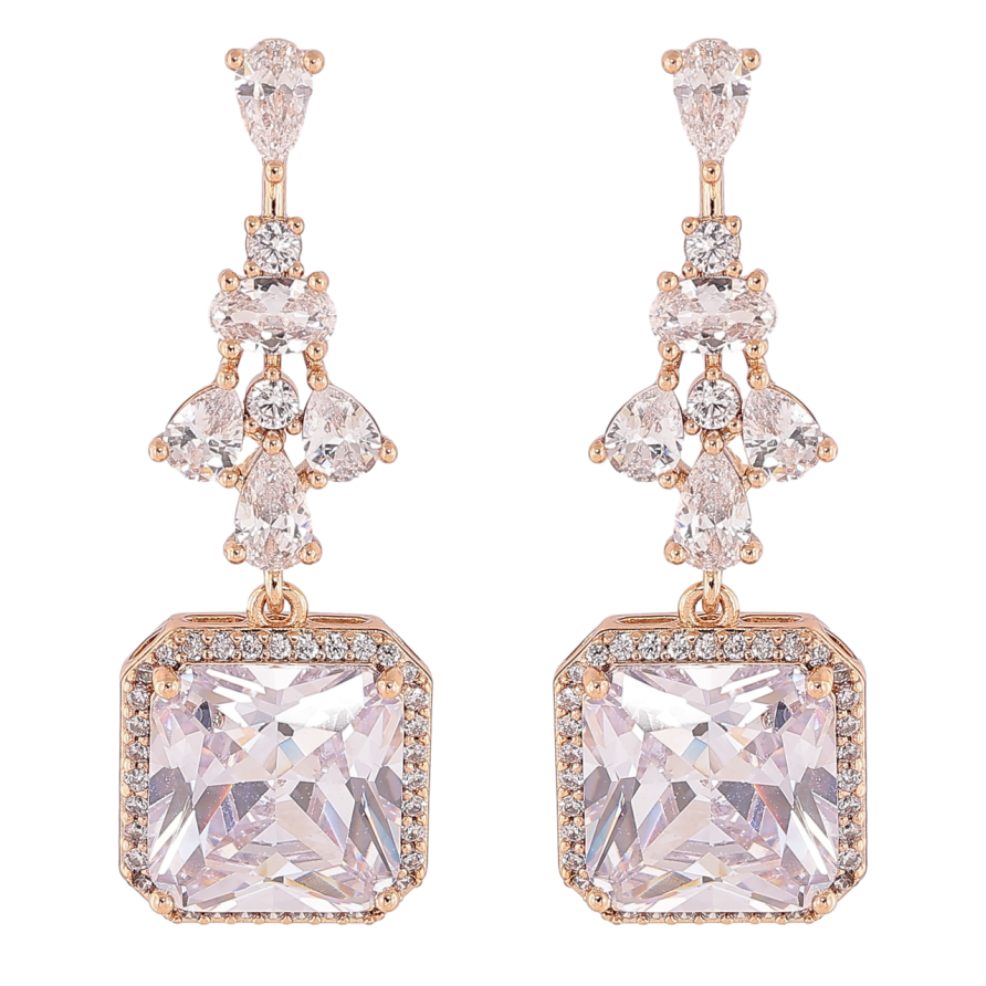 Сережки Xuping Позолота 18K пусети «Витончені підвіски з цирконієм і фіанітами» фото №1 Сережки Xuping Позолота 18K пусети «Витончені підвіски з цирконієм і фіанітами» фото №1