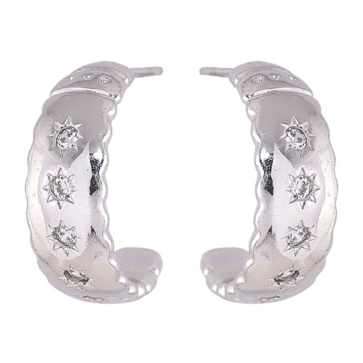 Сережки Xuping Родій пусети «Дуги візерунок зірки з цирконієм» фото №23