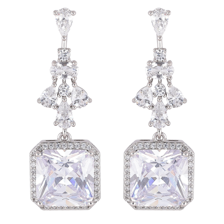 Сережки Xuping Родій пусети «Елегантні кришталеві підвіски» фото №22