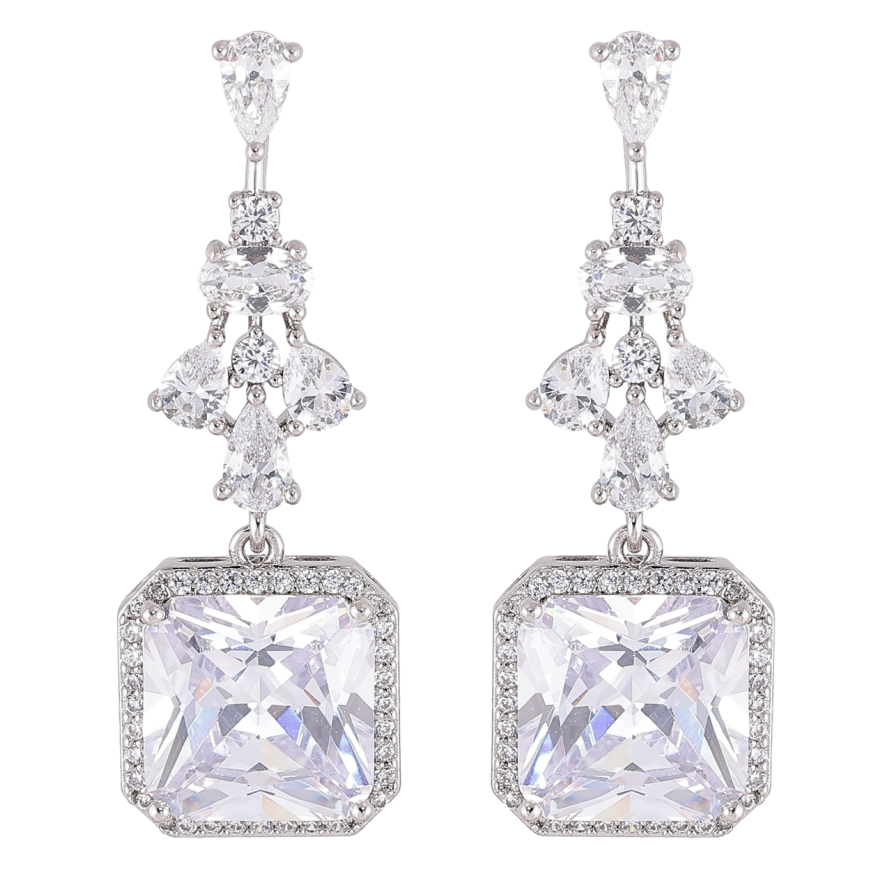 Сережки Xuping Родій пусети «Елегантні кришталеві підвіски» фото №1