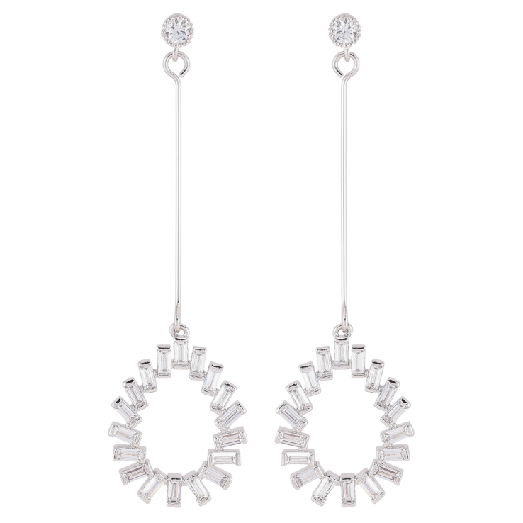 Сережки Xuping Родій пусети «Декоративні підвіски з цирконієм» фото №2