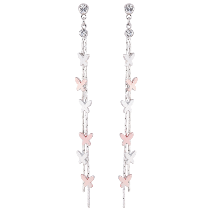 Серьги Xuping Родий пусеты Подвески бабочки с эмалью фото №9