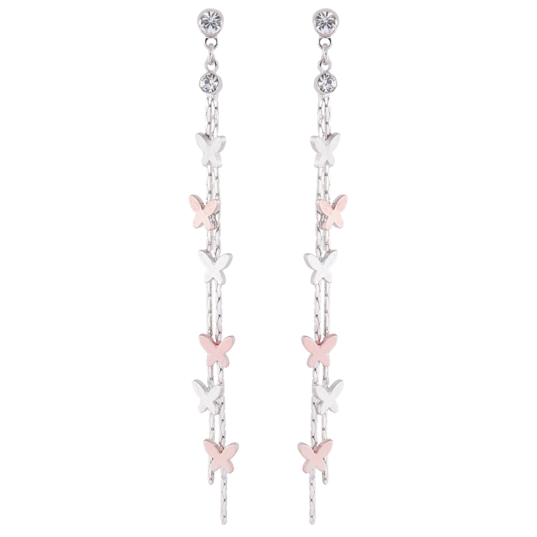 Сережки Xuping Родій пусети «Підвіски метелики з емаллю» фото №1