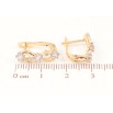 Серьги Xuping Позолота 18K + Родий английский замок Декоративный узор с цирконием фото №2