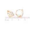 Серьги Xuping Позолота 18K + Родий колечки Декоративный узор с цирконием фото №2