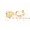 Серьги Xuping Позолота 14K колечки Узор восьмерки с цирконием фото №2