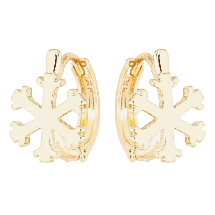 Серьги Xuping Позолота 14K колечки Снежинки фото №22