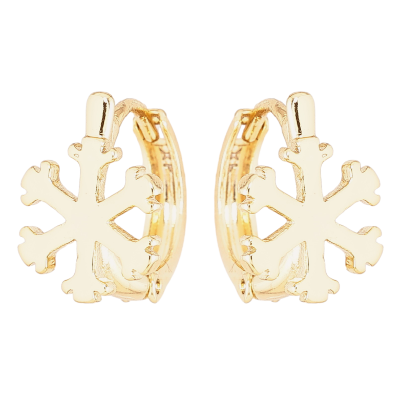 Серьги Xuping Позолота 14K колечки Снежинки фото №1