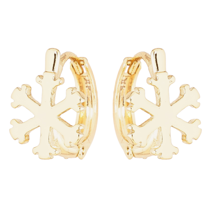Серьги Xuping Позолота 14K колечки Снежинки фото №1