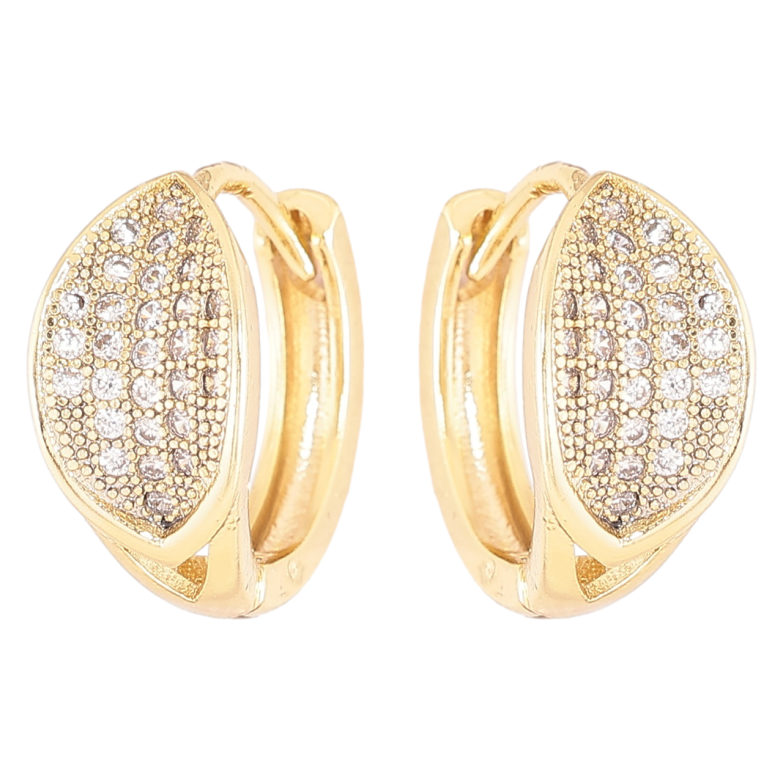 Сережки Xuping Позолота 14K колечка «Інкрустація цирконієм» фото №1