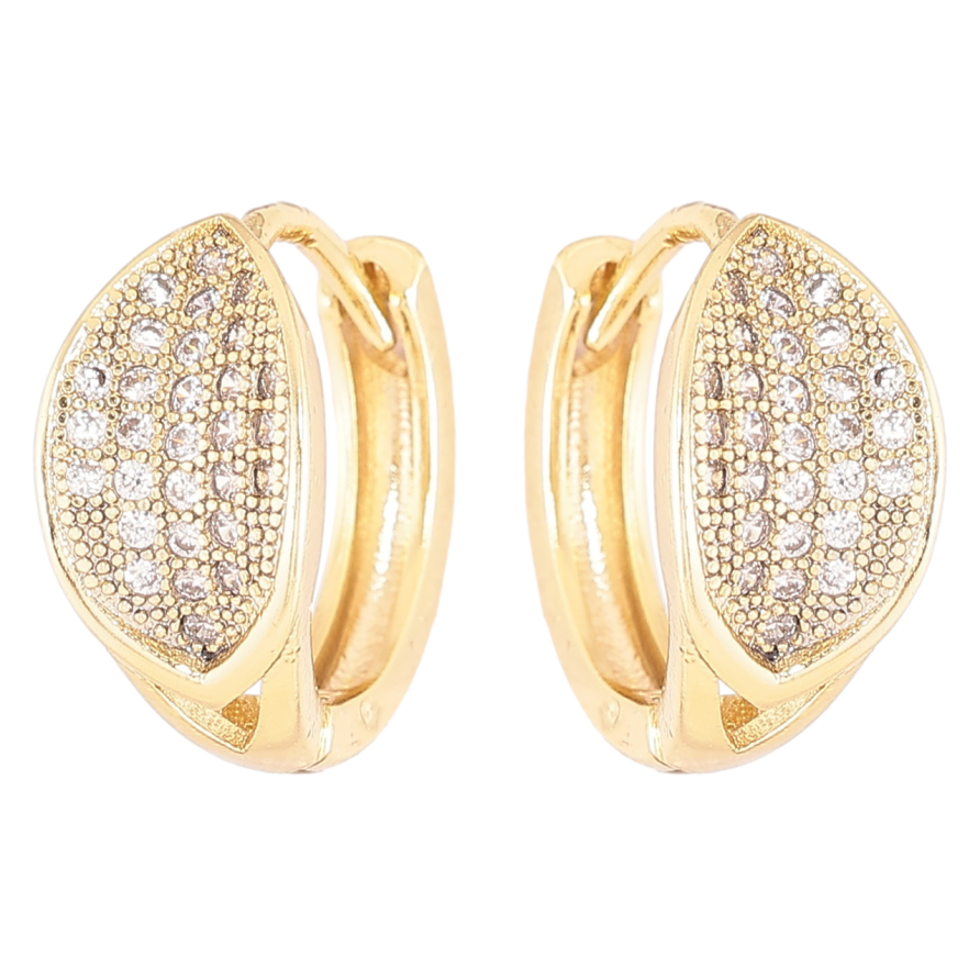 Сережки Xuping Позолота 14K колечка «Інкрустація цирконієм» фото №1