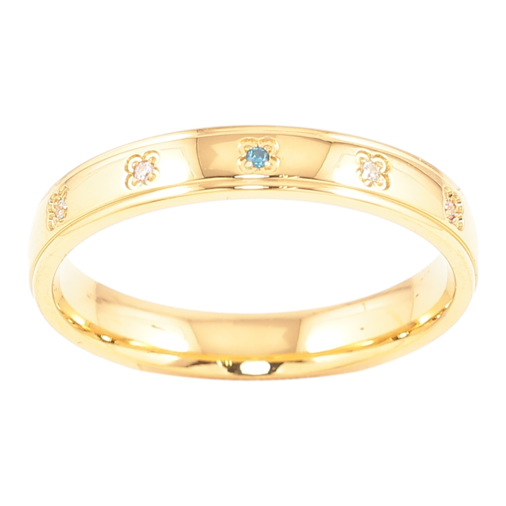 Каблучка Xuping Позолота 14K Квітковий візерунок з кольоровим цирконієм, шир. 3.4мм» фото №20