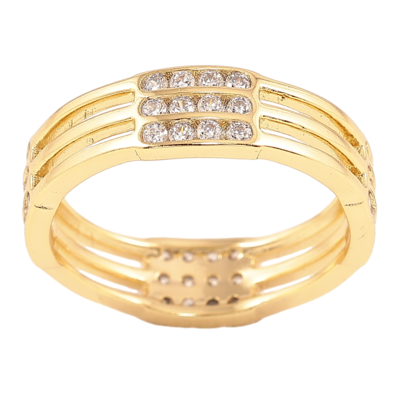 Кольцо Xuping Позолота 14K Резной узор с цирконием фото №1